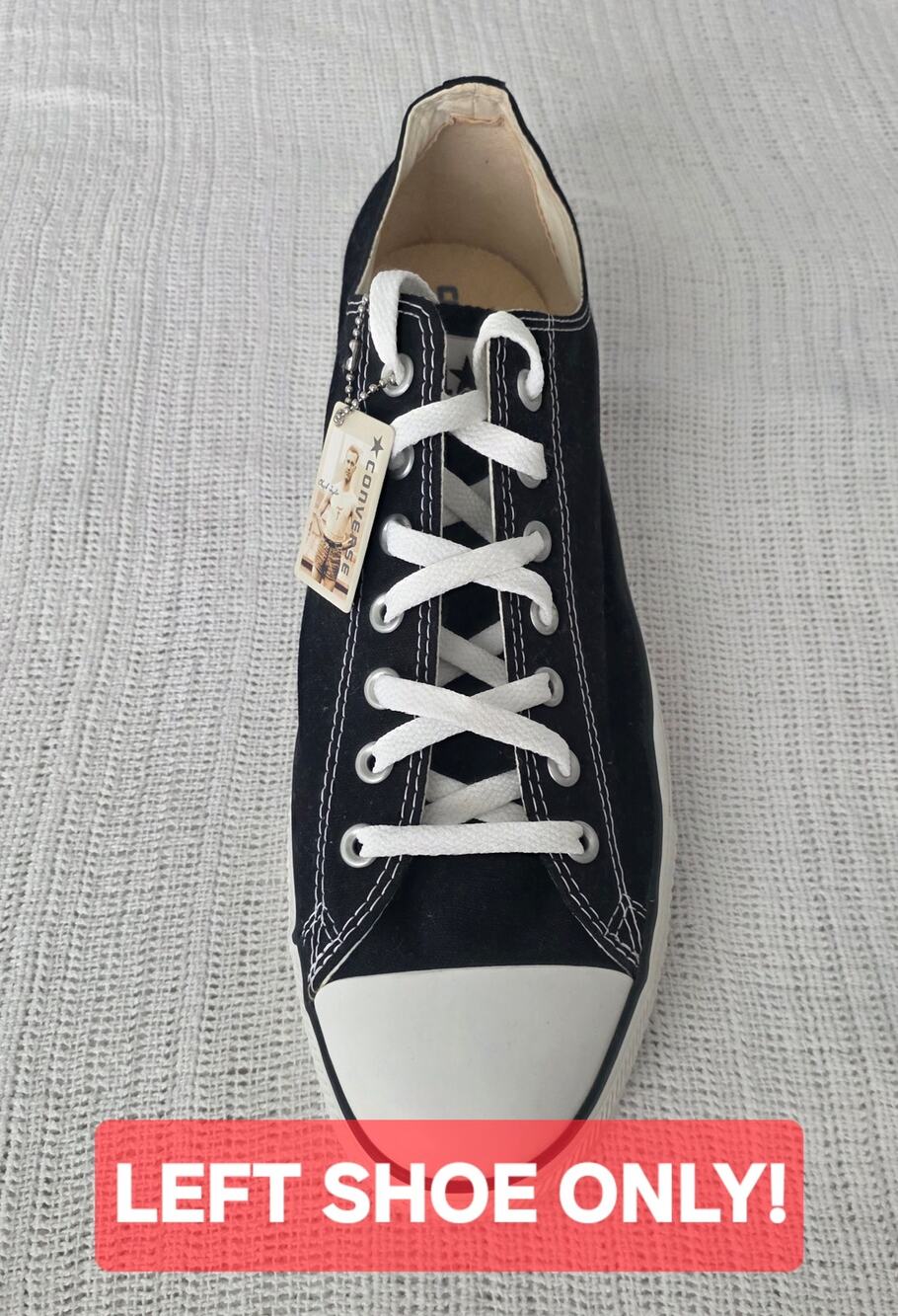 LEFT SHOE ONLY! Converse All Star Chuck Taylor Men's 14 Black Canvas Sneaker